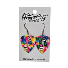 Load image into Gallery viewer, Guitar Pick Earrings β Choose Your Color β Handmade Nashville Music City Jewelry β Music Note