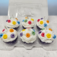 Load image into Gallery viewer, 6 Pack - Fruity Rings Cereal Style Cupcake Candles