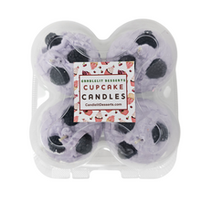 Load image into Gallery viewer, 4 Pack Scented Cupcake Candles - Blackberry