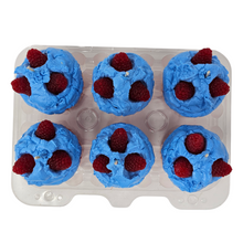 Load image into Gallery viewer, 6 Pack Scented Cupcake Candles - Blue Raspberry
