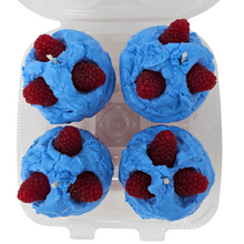Load image into Gallery viewer, 4 Pack Scented Cupcake Candles - Blue Raspberry
