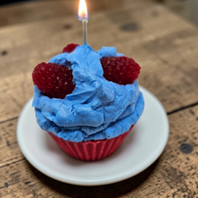 Load image into Gallery viewer, 6 Pack Scented Cupcake Candles - Blue Raspberry