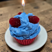 Load image into Gallery viewer, Single Cupcake Candle - Blue Raspberry
