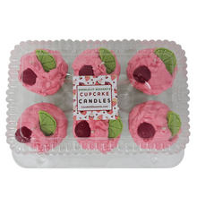 Load image into Gallery viewer, 6 Pack Scented Cupcake Candles - Cherry Limeade