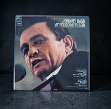 Load image into Gallery viewer, Folsom Prison Album Style Coaster – Country Music Inspired Ceramic Coaster – Glossy Drink Coaster with Cork Back