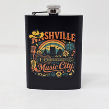 Load image into Gallery viewer, 8 oz Hip Flask - Retro Nashville 70's Disco Style