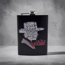 Load image into Gallery viewer, I’m Your Huckleberry 8 oz Hip Flask – Western Cowboy Gift – Funny Flask