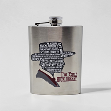 Load image into Gallery viewer, I’m Your Huckleberry 8 oz Hip Flask – Western Cowboy Gift – Funny Flask