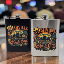 Load image into Gallery viewer, 8 oz Hip Flask - Retro Nashville 70's Disco Style