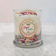 Load image into Gallery viewer, Sugar Cookie Scented Candle – Sprinkled Wax Cookie Topping