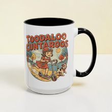 Load image into Gallery viewer, Toodaloo Cuntaroos Mug – Funny Retro Girl Scooter Coffee Mug – Edgy Humor 15 oz Ceramic Mug – Dishwasher Safe