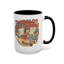 Load image into Gallery viewer, Toodaloo Cuntaroos Mug – Funny Retro Girl Scooter Coffee Mug – Edgy Humor 15 oz Ceramic Mug – Dishwasher Safe