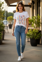 Load image into Gallery viewer, Adult Tee - Nashville Stacked Flowers Graphic
