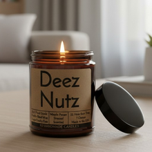 Load image into Gallery viewer, Funny Saying Scented Candle Jar - Deez Nutz
