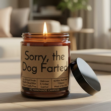 Load image into Gallery viewer, Funny Saying Scented Candle Jar - Sorry, the Dog Farted