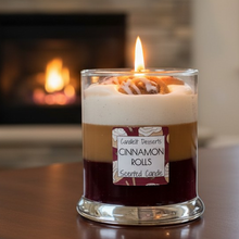 Load image into Gallery viewer, Cinnamon Bun Roll Scented Candle – 3-Layer Dessert Candle (9 oz)