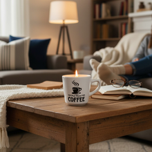 Load image into Gallery viewer, Coffee Scented Candle – Fresh Brewed Coffee Candle, 7 oz, 3” x 4.5”, Strong Coffee Aroma, Cozy Home Fragrance
