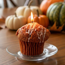 Load image into Gallery viewer, Pumpkin Muffin Candle – Realistic Dessert Candle – Blueberry Scented Candle – Bakery Candle Gift (Copy)