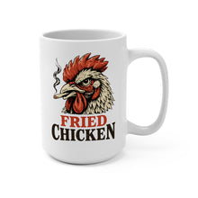 Load image into Gallery viewer, Funny Fried Chicken Mug β Smoking Chicken Coffee Mug, 15 oz Ceramic, Sarcastic Food Humor, Double-Sided Print