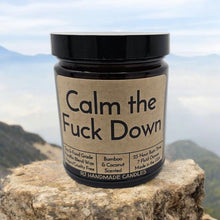 Load image into Gallery viewer, Funny Saying Scented Candle Jar - Calm the Fuck Down