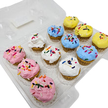Load image into Gallery viewer, One Dozen Mini Cupcake Wax Melts - Birthday Cake