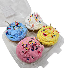 Load image into Gallery viewer, 4 Pack - Birthday Cake Scented Cupake Candles