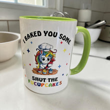 Load image into Gallery viewer, 15 oz Extra Large Coffee Mug - Baked You Some Shut the Fucupcakes Unicorn