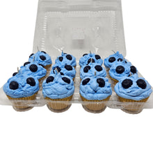 Load image into Gallery viewer, 12 Pack - Scented Blueberry Cupcake Candles