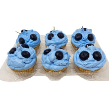Load image into Gallery viewer, 6 Pack - Scented Blueberry Cupcake Candles
