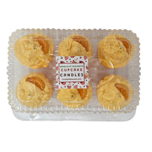 Load image into Gallery viewer, 6 Pack - Scented Orange Creamsicle Cupcake Candles