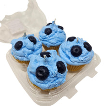 Load image into Gallery viewer, 4 Pack - Scented Blueberry Cupcake Candles