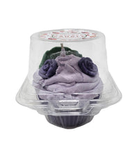 Load image into Gallery viewer, Scented Cupcake Candle - Purple Floral