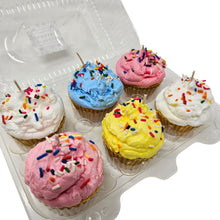 Load image into Gallery viewer, 6 Pack - Birthday Cake Scented Cupake Candles