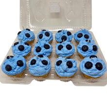 Load image into Gallery viewer, 12 Pack - Scented Blueberry Cupcake Candles