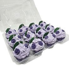 Load image into Gallery viewer, 12 Pack - Scented Purple Flower Cupcake Candles