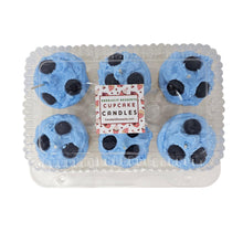 Load image into Gallery viewer, 6 Pack - Scented Blueberry Cupcake Candles
