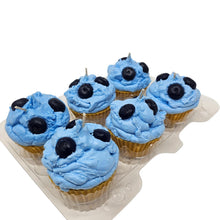 Load image into Gallery viewer, 6 Pack - Scented Blueberry Cupcake Candles
