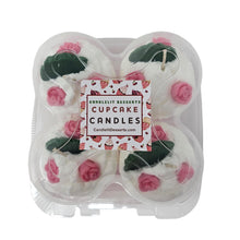 Load image into Gallery viewer, 4 Pack - Scented Pink Floral Cupcake Candles