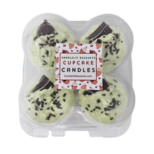 Load image into Gallery viewer, 4 Pack - Scented Chocolate Mint Cupcake Candles