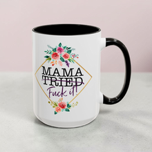 Load image into Gallery viewer, Funny Country Music Mug – “Mama Tried… F It” – Sarcastic Western Coffee Mug, 15 oz Ceramic, Double-Sided Print