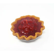 Load image into Gallery viewer, Cherry Pie Candle – 3” Dessert Candle, Cherry Pie Scented, Handmade Food Candle in Tin, 12 Hour Burn