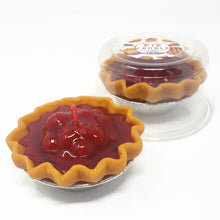 Load image into Gallery viewer, Cherry Pie Candle – 3” Dessert Candle, Cherry Pie Scented, Handmade Food Candle in Tin, 12 Hour Burn
