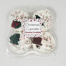 Load image into Gallery viewer, Set of 4 Christmas Cupcake Candles