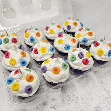 Load image into Gallery viewer, 12 Pack - Fruity Rings Cereal Style Cupcake Candles

