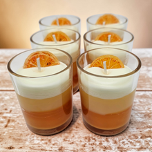 Load image into Gallery viewer, Single Dessert Shot Glass / Votive Candles - Orange Creamsicle
