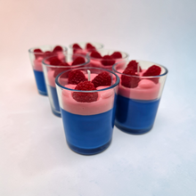 Load image into Gallery viewer, Single Dessert Shot Glass / Votive Candles - Blue Raspberry
