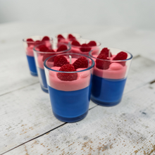 Load image into Gallery viewer, Single Dessert Shot Glass / Votive Candles - Blue Raspberry
