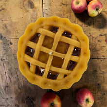 Load image into Gallery viewer, Apple Pie Candle 3 Inch – Realistic Lattice Top Dessert Candle – Apple Pie Scented Candle in Tin
