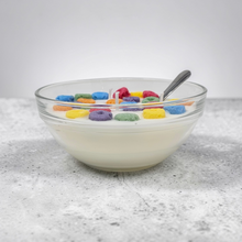 Load image into Gallery viewer, Fruity Rings Cereal Bowl Scented Candle – 10 oz, 3 Wicks, Handmade in the USA
