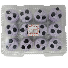 Load image into Gallery viewer, 12 Pack Scented Cupcake Candles - Blackberry
